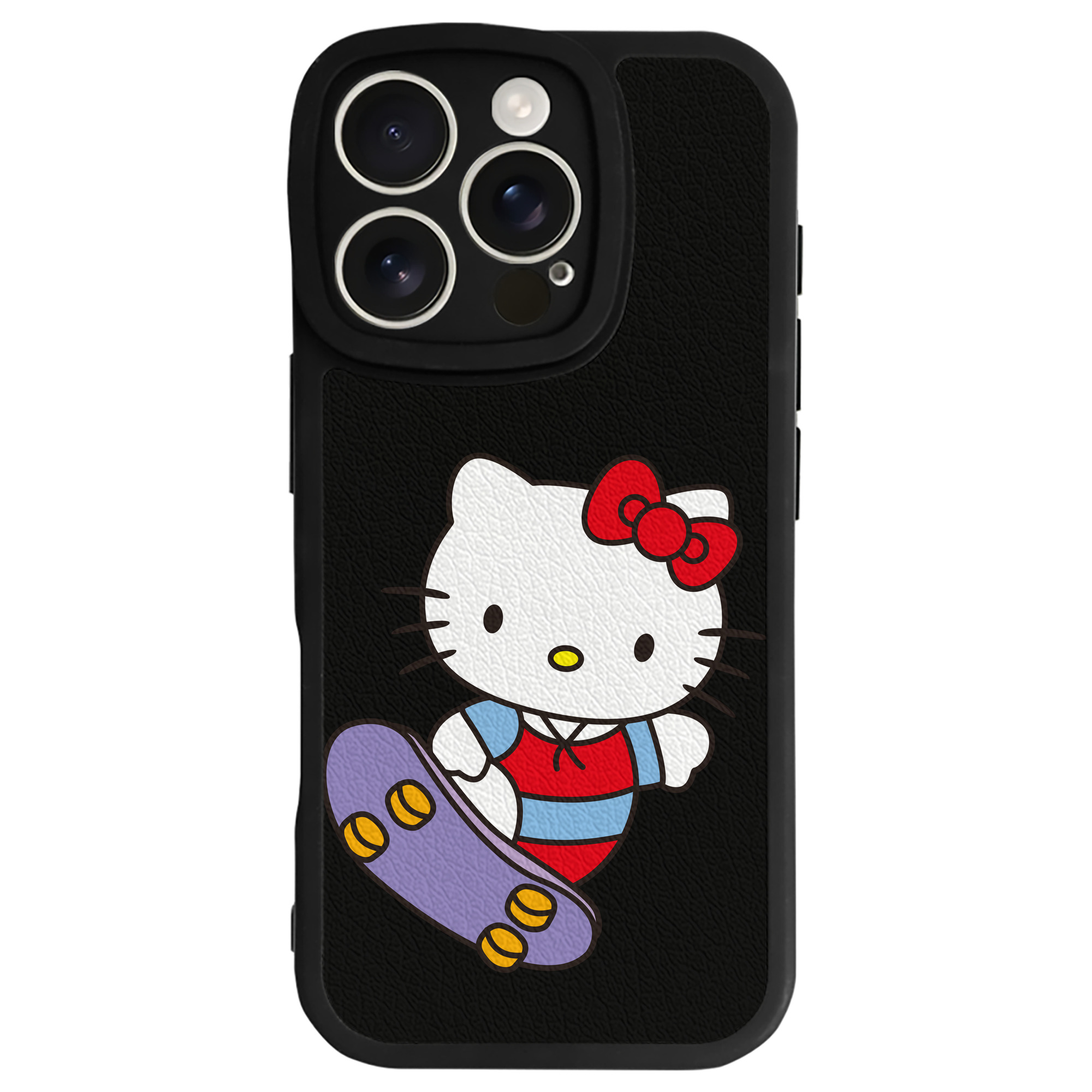 （画像用） Hello Kitty ハローキティ 【iPhone 16シリーズ対応】シリコンスマホケース（レザー調） 材質：シリコン
